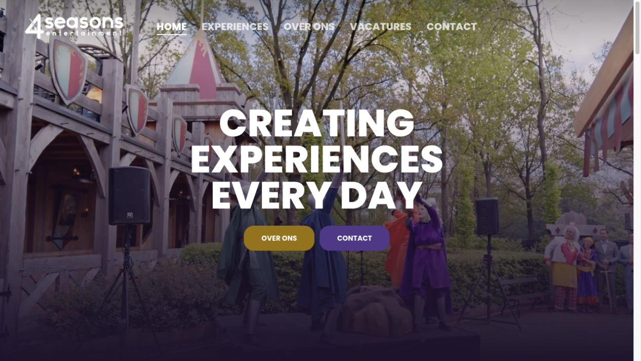 Website van 4 Seasons Entertainment — webdesign door Red Epic Studios